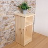 Unfinished Pine Open Shelf Bedside