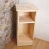 Unfinished Pine Open Shelf Bedside