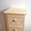 Unfinished Pine Three Drawer Bedside