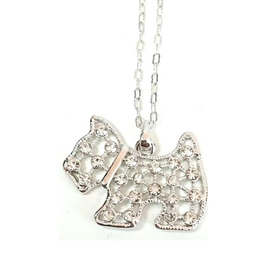 Crystal Dog Necklace