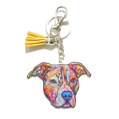 Multi Coloured Dog Keyring