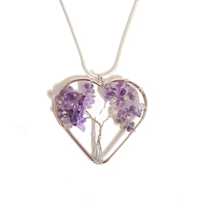 Amethyst Heart Necklace