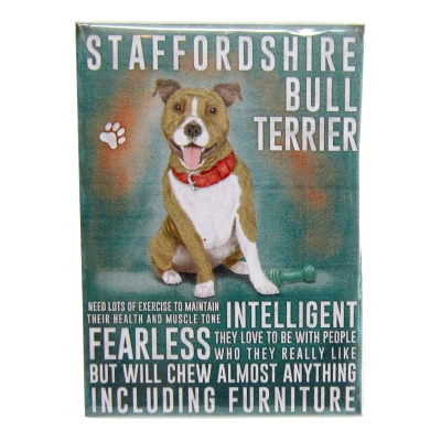 Staffordshire Bull Terrier Fridge Magnet