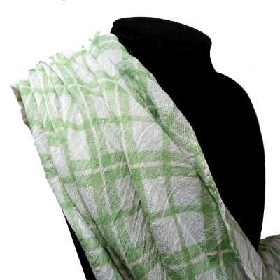 Green & Grey Cotton Scarf