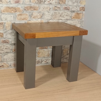 Grey Solid Wood Small Table